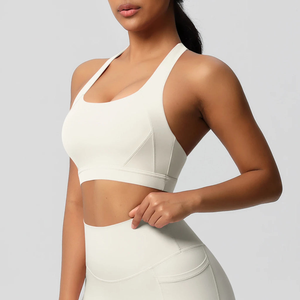 Women Sexy Yoga Vest Sexy Breathable Quick Drying Sport Brassiere Gym Push Up Shockproof High Intensity Pilates Clothes Women