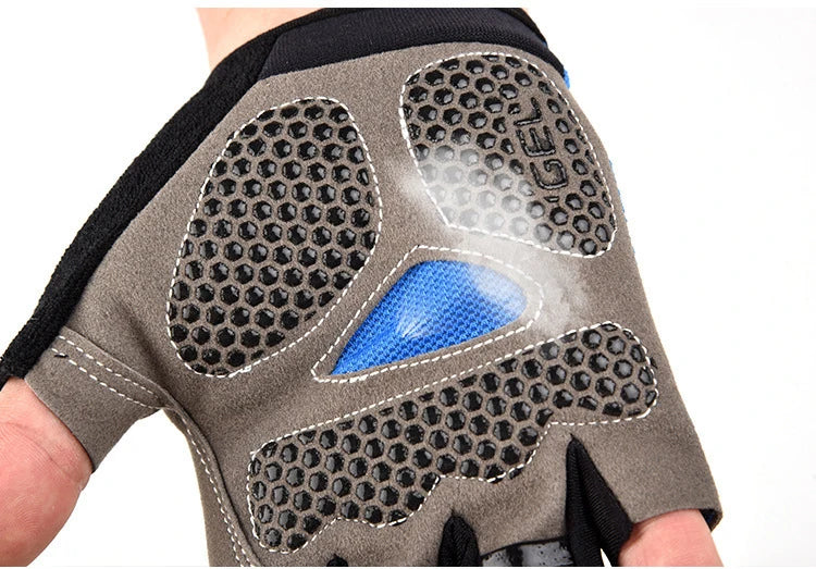 Unisex Half Finger Gloves Cycling Breathable Anti-slip MTB Outdoor Road Bike Gel Biking Gloves Summer Gym Sport Training Gloves