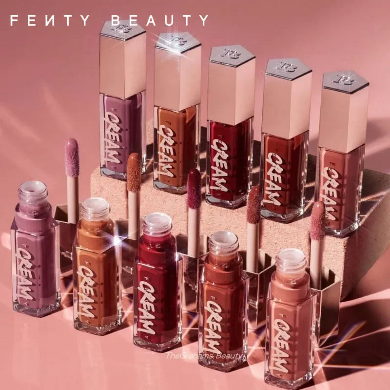 Fenty Beauty 9 Colors Colorful Lip Gloss Waterproof Liquid Lipstick Nude Pink Lips tint Makeup Lip Glaze Cosmetics Red Lip Stain
