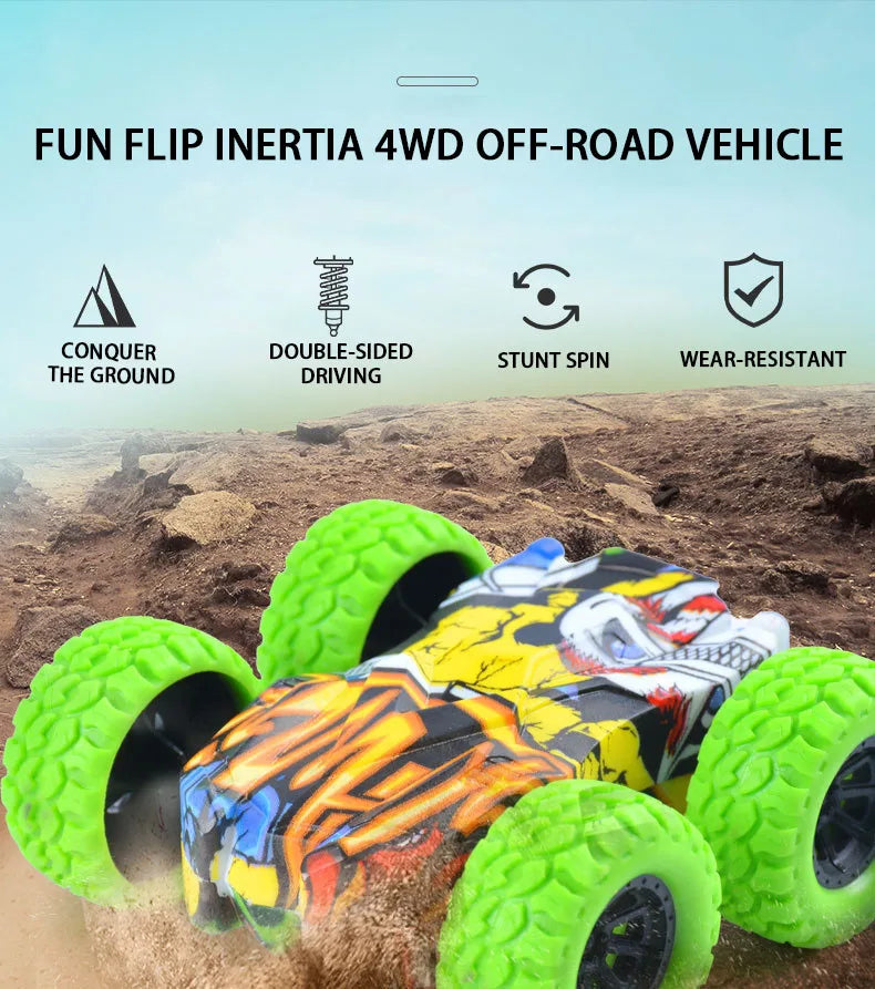 Children's toy car fun double-sided car inertial safety anti-collision anti-fall Kid's anti-fall model sliding off-road vehicle