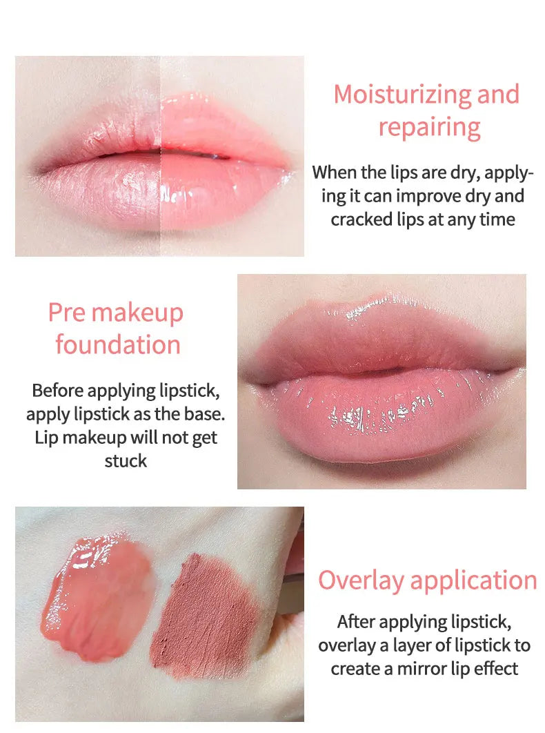 CACE Cherry Blossom Honey Lip Balm — Deeply Hydrating and Plumping, Water-Rich Glossy Finish, Non-Sticky,