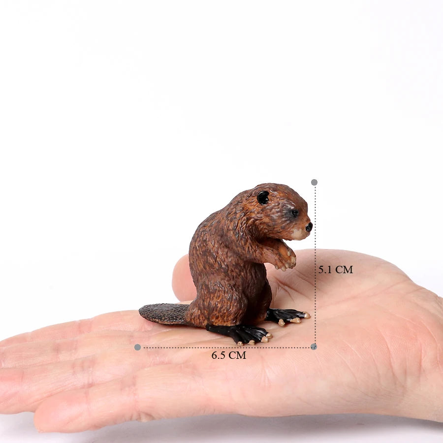 Realistic Woodland Creatures Figurines Toys Raccoon,Beavers ,Badger,Anteater,Platypus Easter Eggs Education Birthday Gift