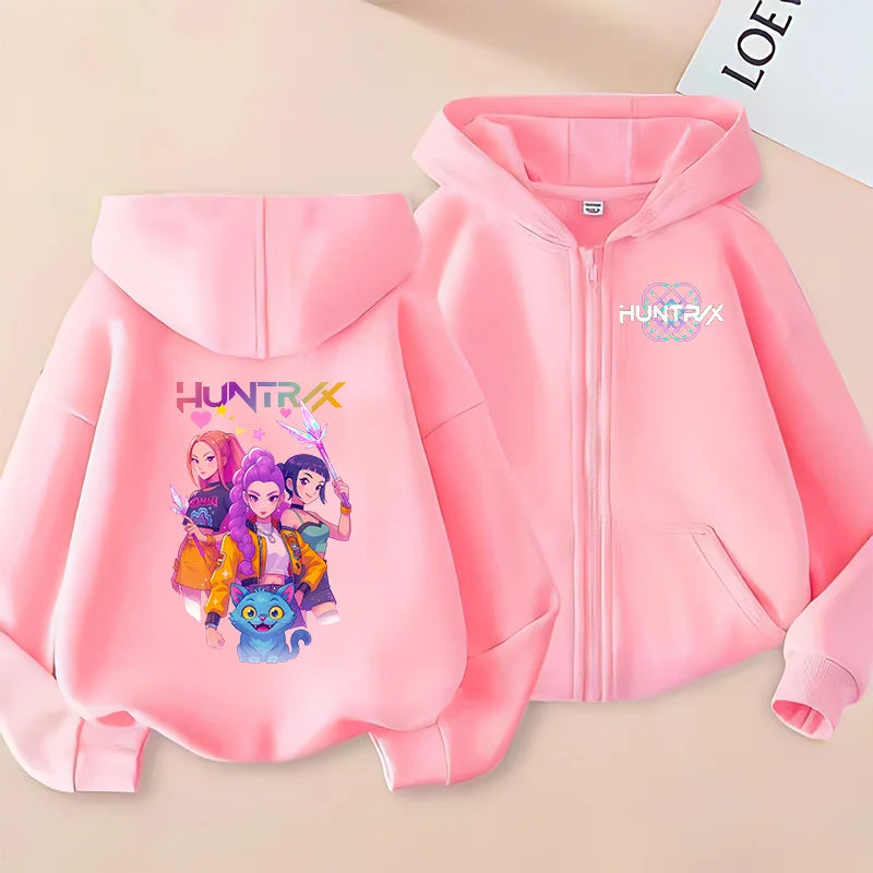Huntrix Clothing kpop Demon Hunters Hoodie k pop T Shirt Sweatshirt HUNTRX Long Sleeve Jumper Rumi Zoey hoody k-pop Tops Coat