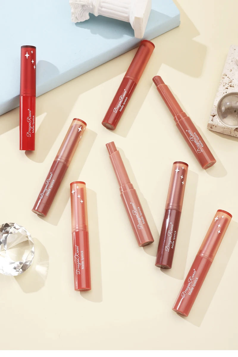 Lipstick Matte Matte Non-Fading Moisturizing European and American Makeup Lipstick Velvet Matte Lipstick Waterproof Not Easy to Fade Matte Lipstick Lipstick
