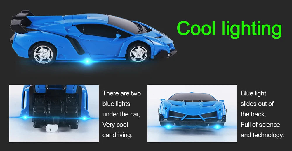 Electric RC Car 2 In 1 Transformation Robots Sports Vehicle Model Robots Boys Toys Remote Cool RC Deformation Cars Kid Toy Gifts