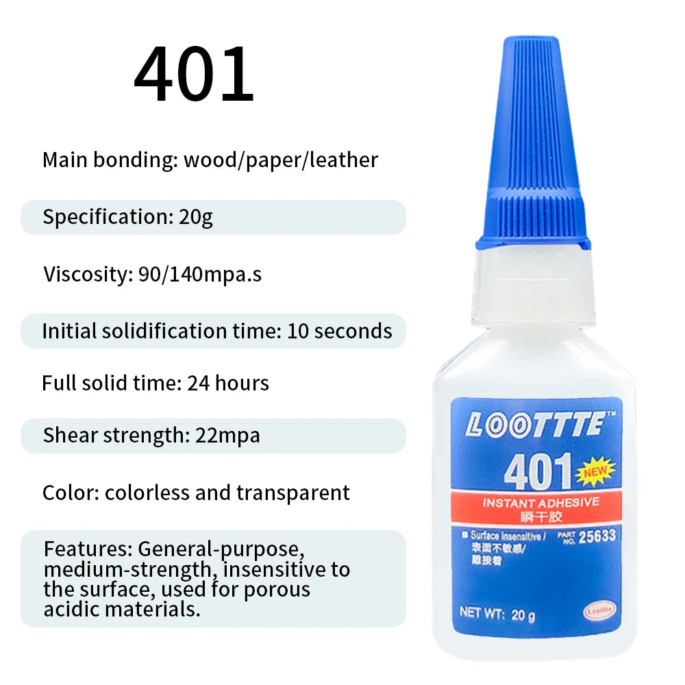 20ml 401 460 Instant Strong Glue Universal Super Glue Mighty Mighty Instant Glue Instant Colorless Adhesive Glue Tools