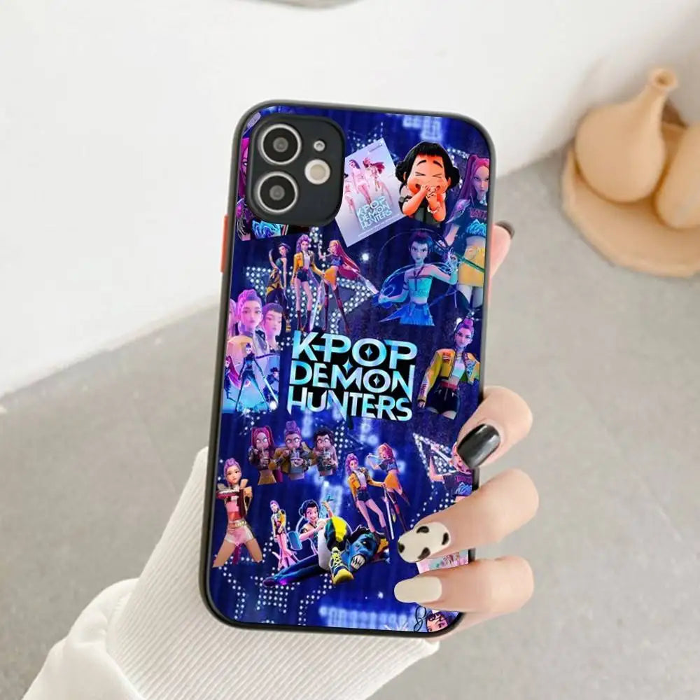 KPop D-Demon H-Hunters Phone Case For iPhone 16 15 14 13 12 11 Pro Max Mini X XS XR SE 7 Plus Shockproof Dustproof Cover Fundas