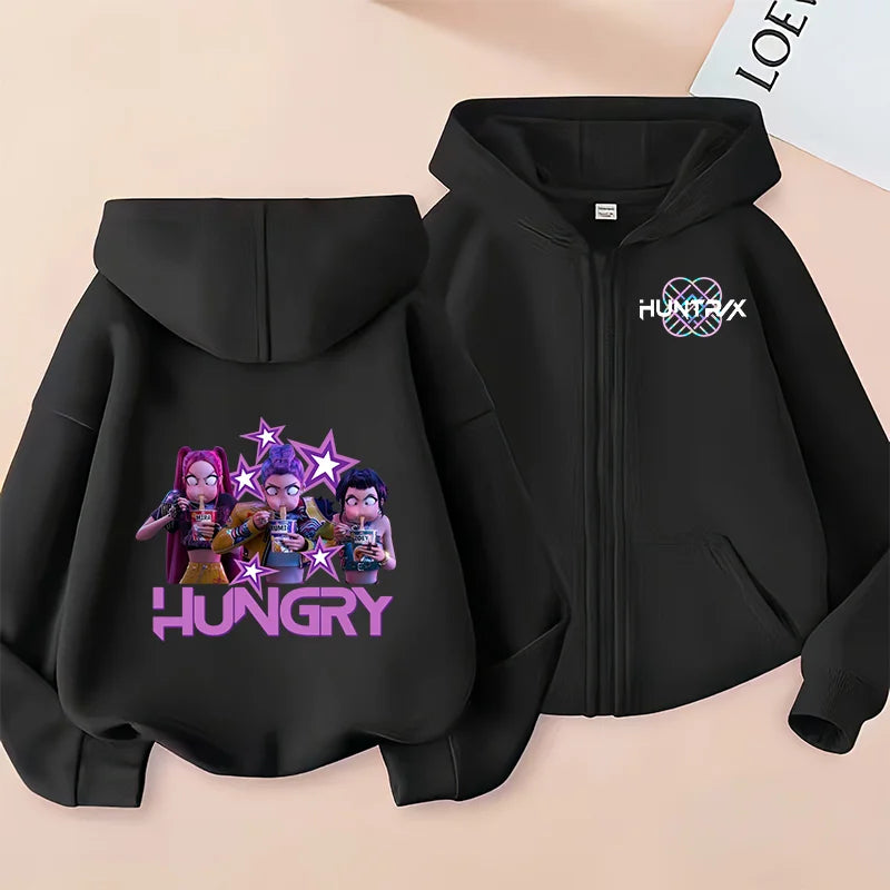 Huntrix Clothing kpop Demon Hunters Hoodie k pop T Shirt Sweatshirt HUNTRX Long Sleeve Jumper Rumi Zoey hoody k-pop Tops Coat