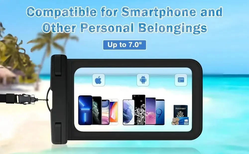 IPX8 waterproof universal phone cases water proof bag swim phone protector pouch PV cover for iPhone 15 14 Samsung Oppo Vivo