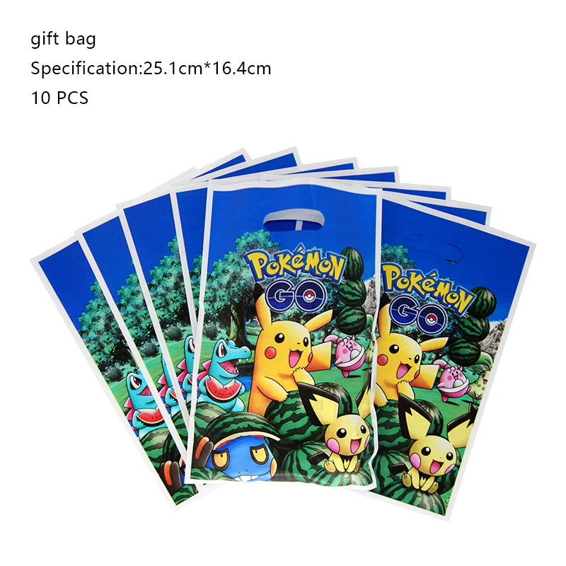 Pokemon Birthday Party Decoration New Pikachu Latex Foil Balloon Kids Disposable Tableware Event Supplies Backdrop Child Gift