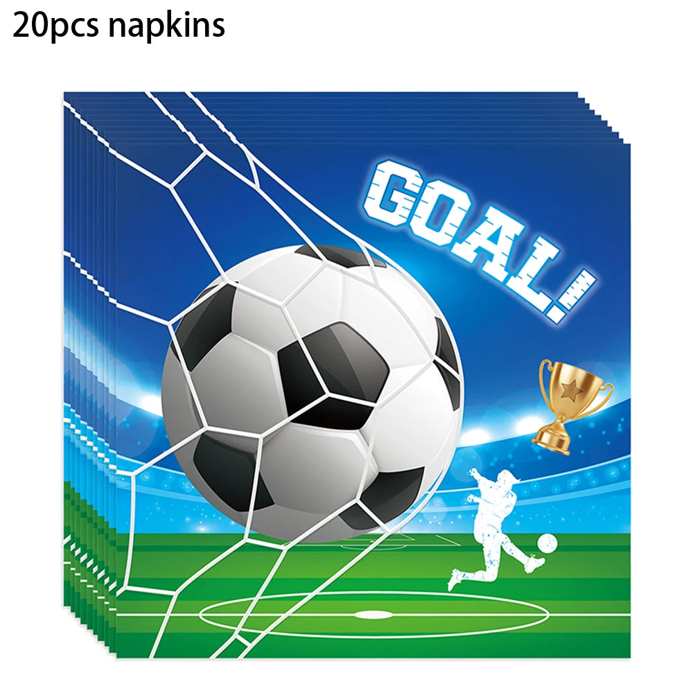 Soccer Theme party decoration plates cups tablecloth supplies kids boys Football theme birthday party decoration drinking straws