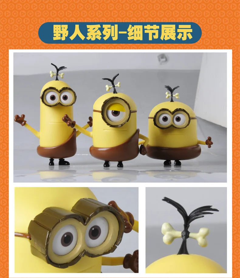 Authentic Full Series Toys Set Miniones Kevin Bob Gru 3d Eye Despicable Miniones With Action Figures Toys For Kids Gifts