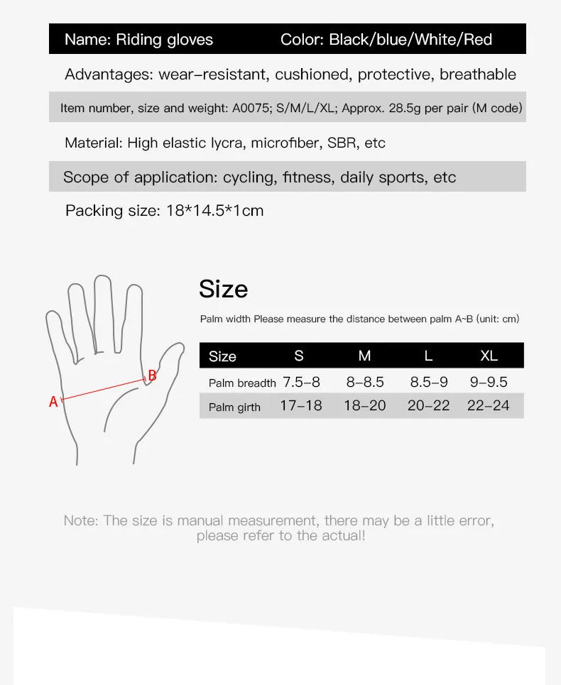 Breaking Wind Cycling Half Finger Gloves Anti-slip Bicycle Mittens Racing Road Bike Glove MTB Biciclet Guantes