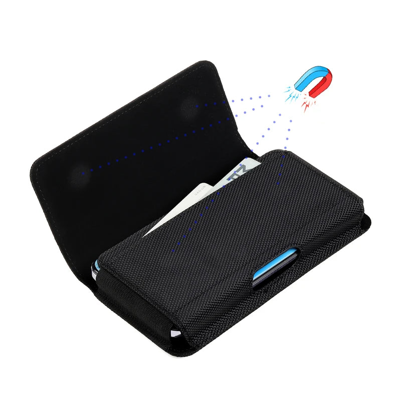 5.2-7.0 inch Phone Nylon Pouch Multifunction Cell Phone Belt Clip Carrying Holster Case Waist Bag For iPhone Samsung Smartphones