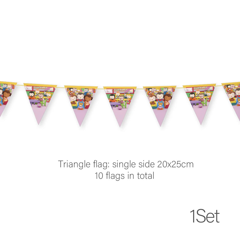 T'choupi Birthday Party Decoration Cartoon Baby Shower Party Supplies Tableware Sets Happy Birthday Cake Topper Birthday Hat