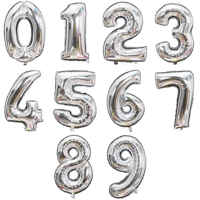 32/40 Inch 0-9  Number Balloons Big Foil Birthday Balloon Helium Child Adult Happy Birthday Wedding Party Decorations Supplies