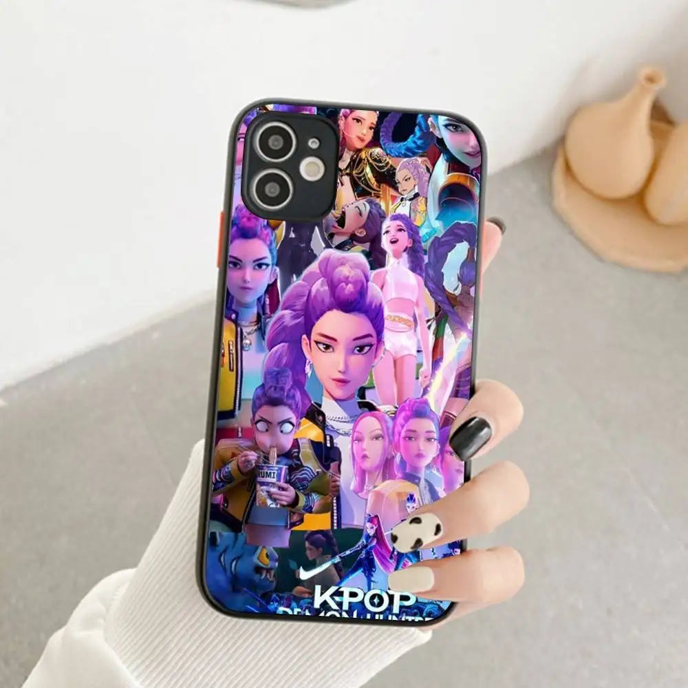 KPop D-Demon H-Hunters Phone Case For iPhone 16 15 14 13 12 11 Pro Max Mini X XS XR SE 7 Plus Shockproof Dustproof Cover Fundas