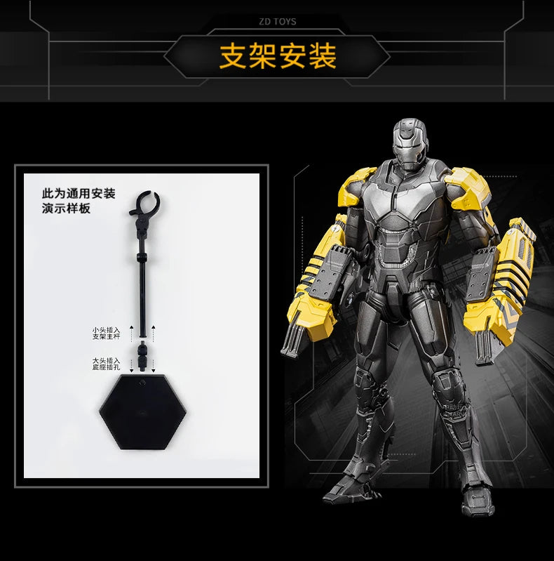 1:10 ZD Toys Iron Man MK25 Striker MK26 Gamma MK36 Peacemaker MK40 MK2 War Machine MK15 Sneaky Action Figure Collections Gift