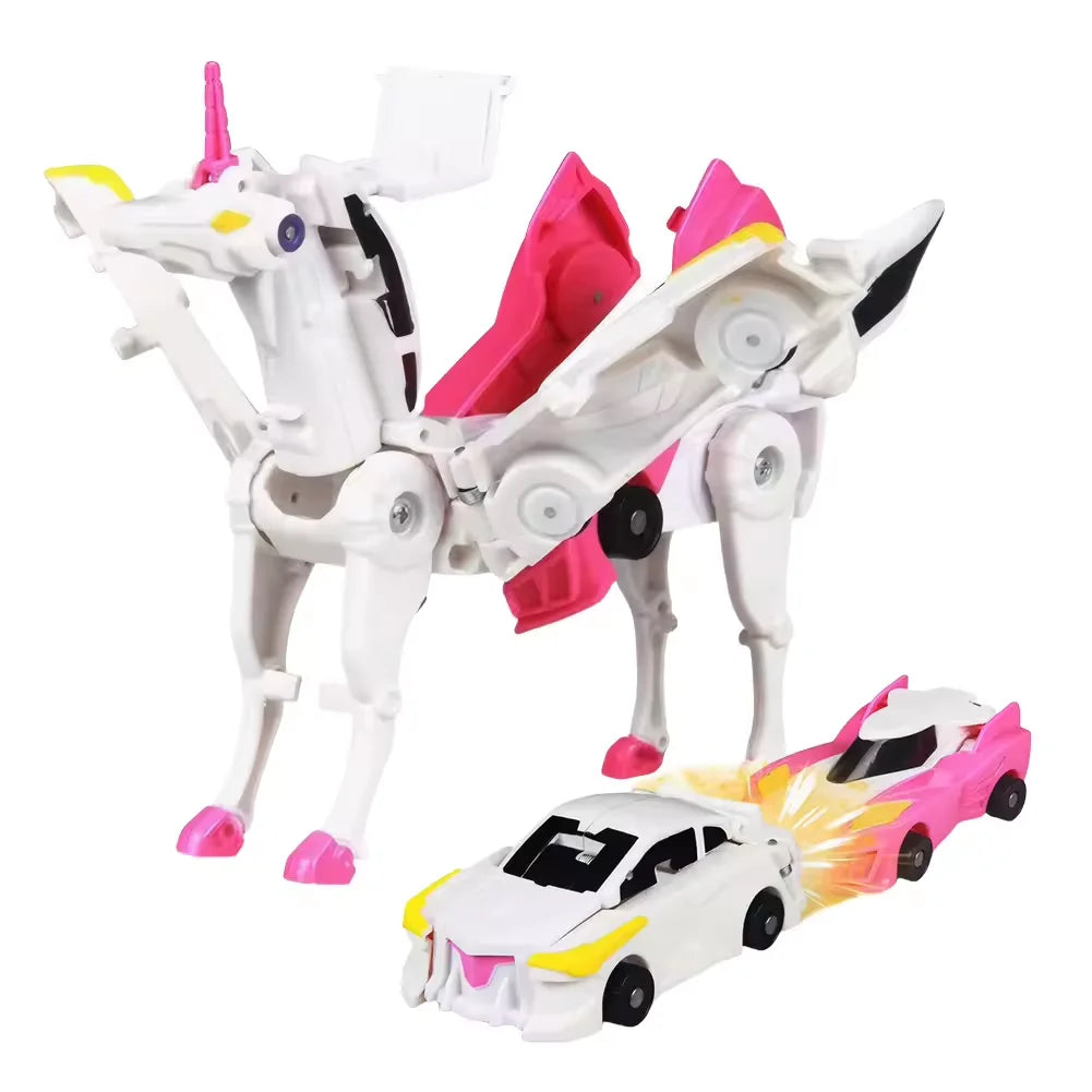 Unicorn Transformer : Magic Transformation Super Combination Car Toy 2 In 1 Kids Magnetic Collision Transforming Car Diy Toy