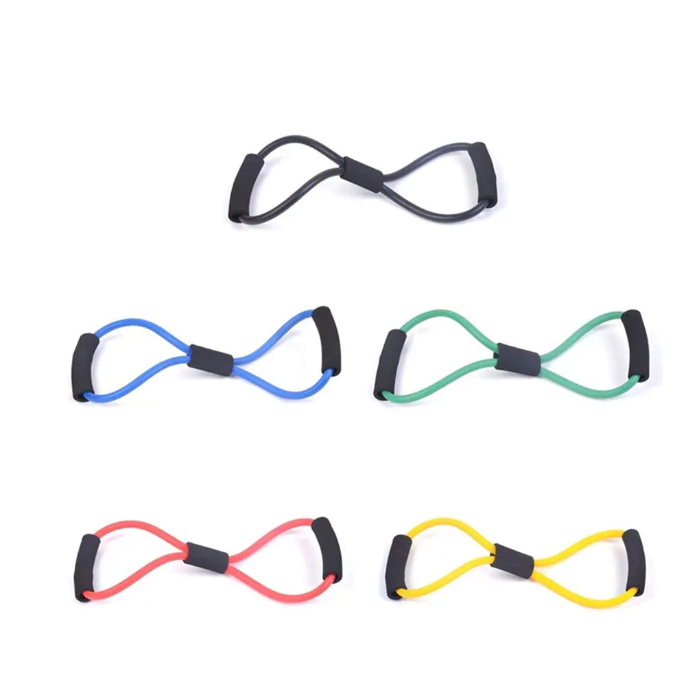 BraceTop Yoga Gym Fitness Resistance 8 Word Chest Expander Rope Workout Muscle Trainning Rubber Elastic Bands for Sport Exercise