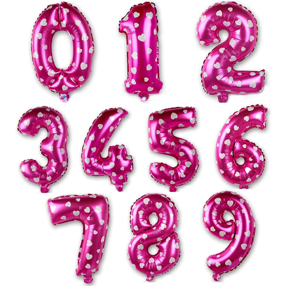 32/40 Inch 0-9  Number Balloons Big Foil Birthday Balloon Helium Child Adult Happy Birthday Wedding Party Decorations Supplies