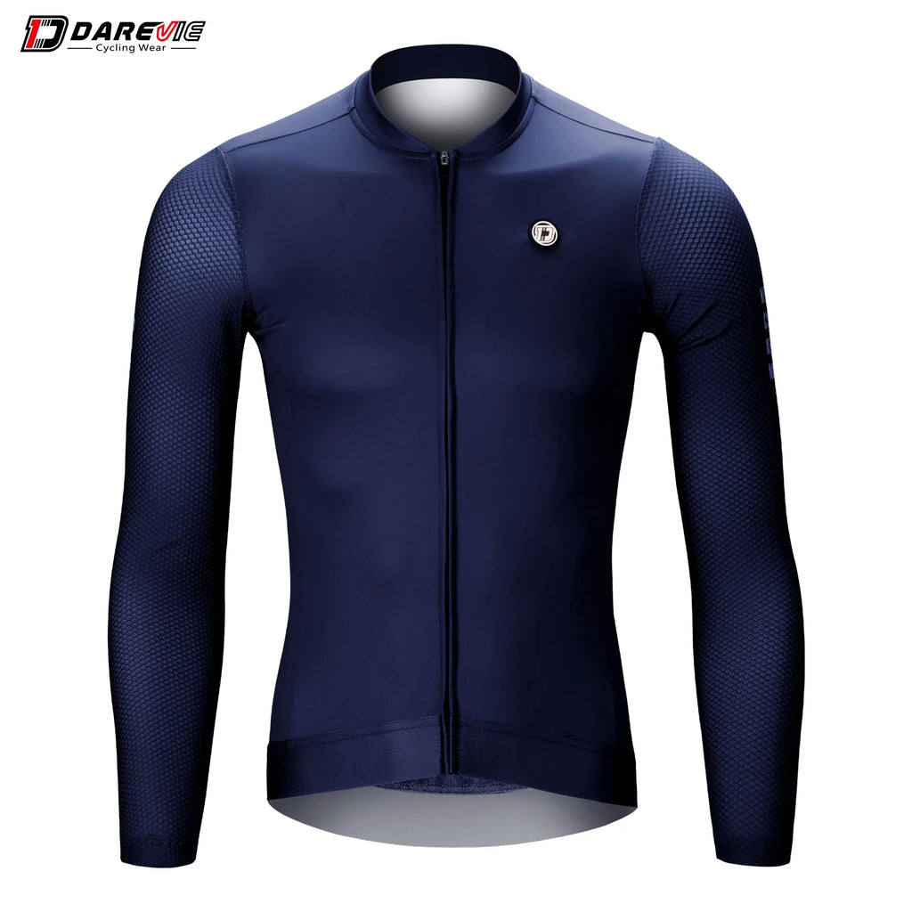 DAREVIE Cycling Jersey Long Sleeve Pro Aero Small Size 3D Bubble Mesh Cycling Jersey Men Women Breathable Man Cycling Maillot