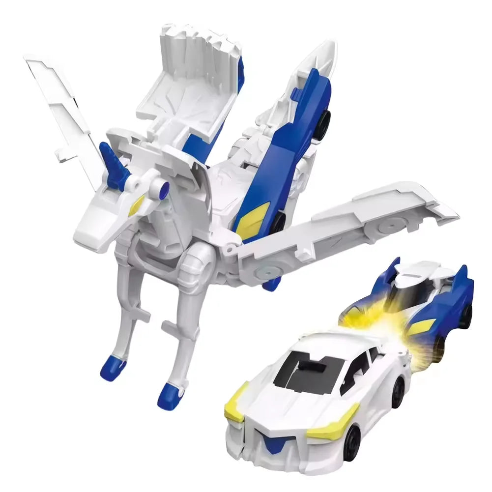 Unicorn Transformer : Magic Transformation Super Combination Car Toy 2 In 1 Kids Magnetic Collision Transforming Car Diy Toy