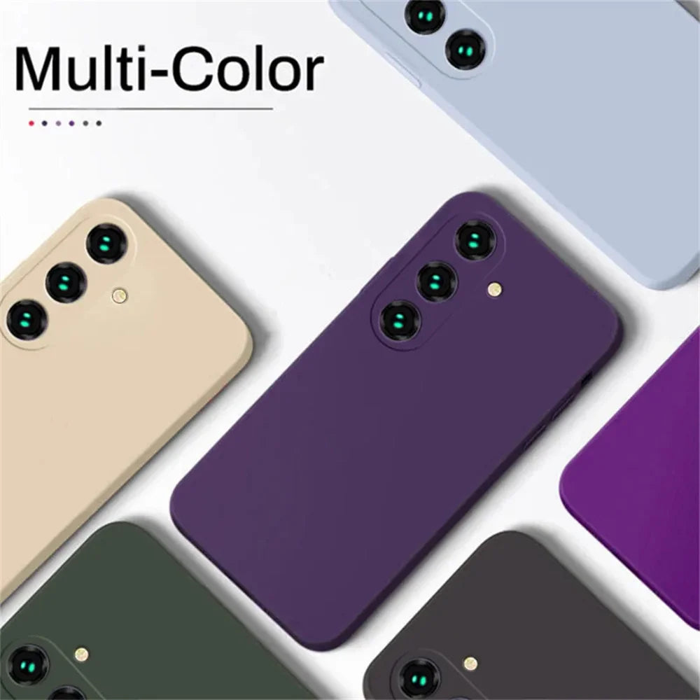 Delicate Liquid Silicone Camera Lens Protector Phone Cases For S23 S24 FE For Samsung Galaxy  S23 S24 S25 UItra Plus soft Cover