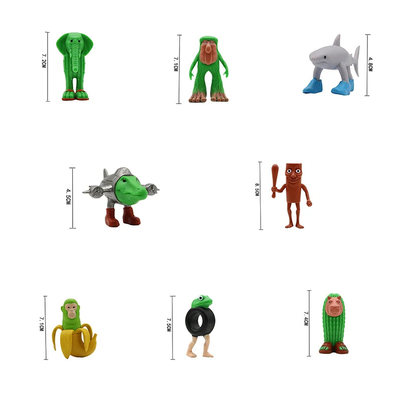 Brainrot Anime Action Figures Tung Tung Tung Sahur Ornaments Figure Funny Meme PVC Toy Model Home Decor Kids Gift