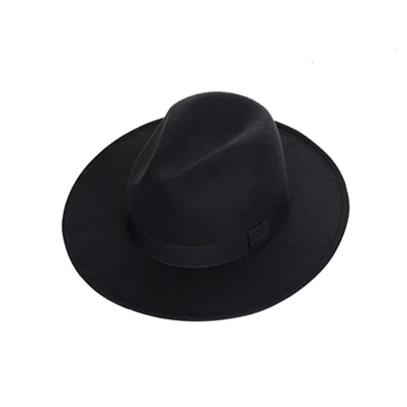 Topi Fedoras Musim Dingin Topi Jazz Klasik Felt Topi Fedora Panama Kasual untuk Pesta Putih chapeau luxe chapeu panama masculino