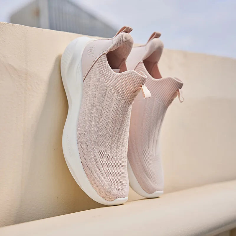 361 Degrees Women Running Shoes Spring New Mesh Thick Bottom Rebound Casual Shock-absorber Durable Female Sneaker 682512238