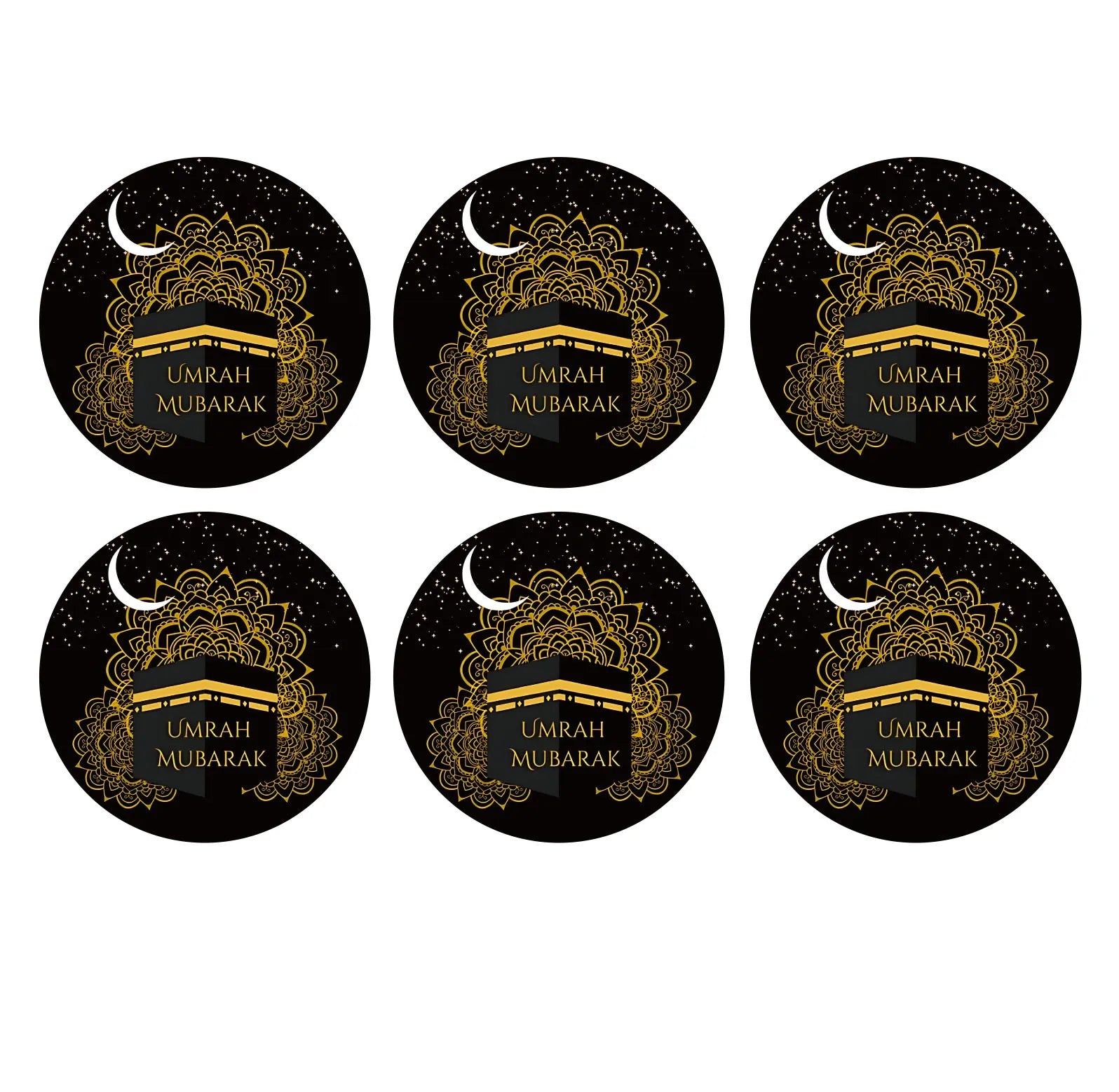 umrah mubarak decorative stickers, Muslin Sheep Holidays Kaaba Bottle Wrapper, hajj mubarak gift decoration supplies