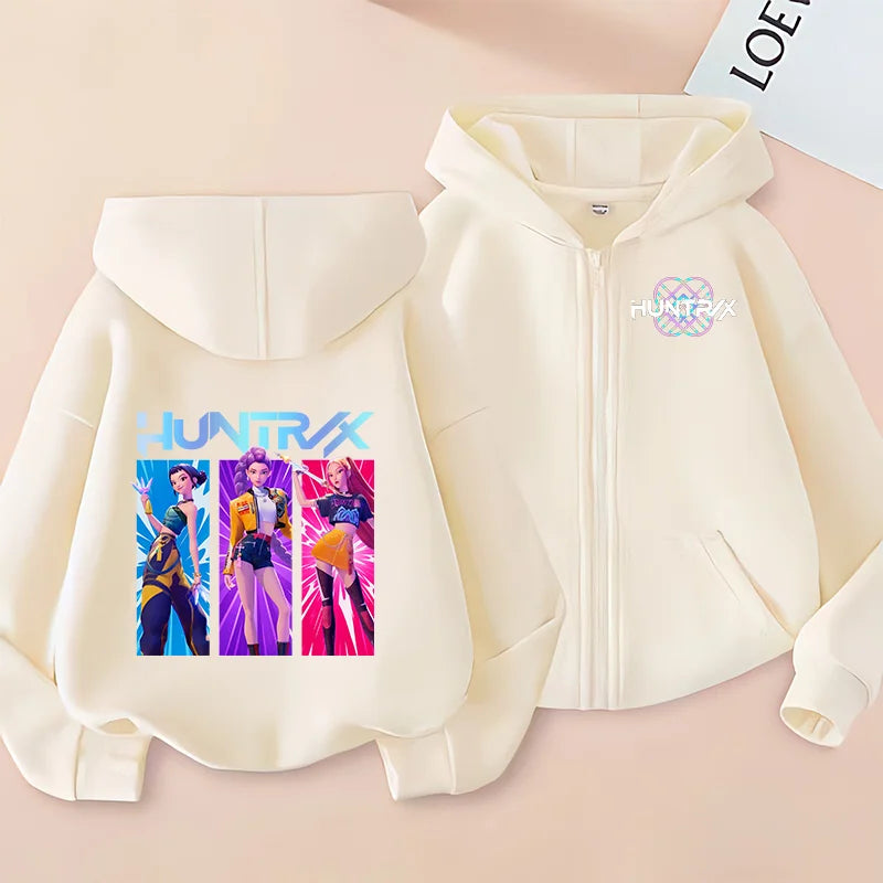 Huntrix Clothing kpop Demon Hunters Hoodie k pop T Shirt Sweatshirt HUNTRX Long Sleeve Jumper Rumi Zoey hoody k-pop Tops Coat