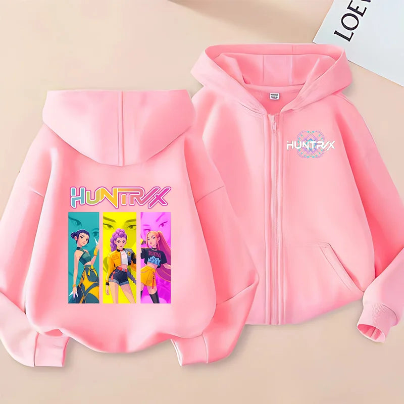 Huntrix Clothing kpop Demon Hunters Hoodie k pop T Shirt Sweatshirt HUNTRX Long Sleeve Jumper Rumi Zoey hoody k-pop Tops Coat