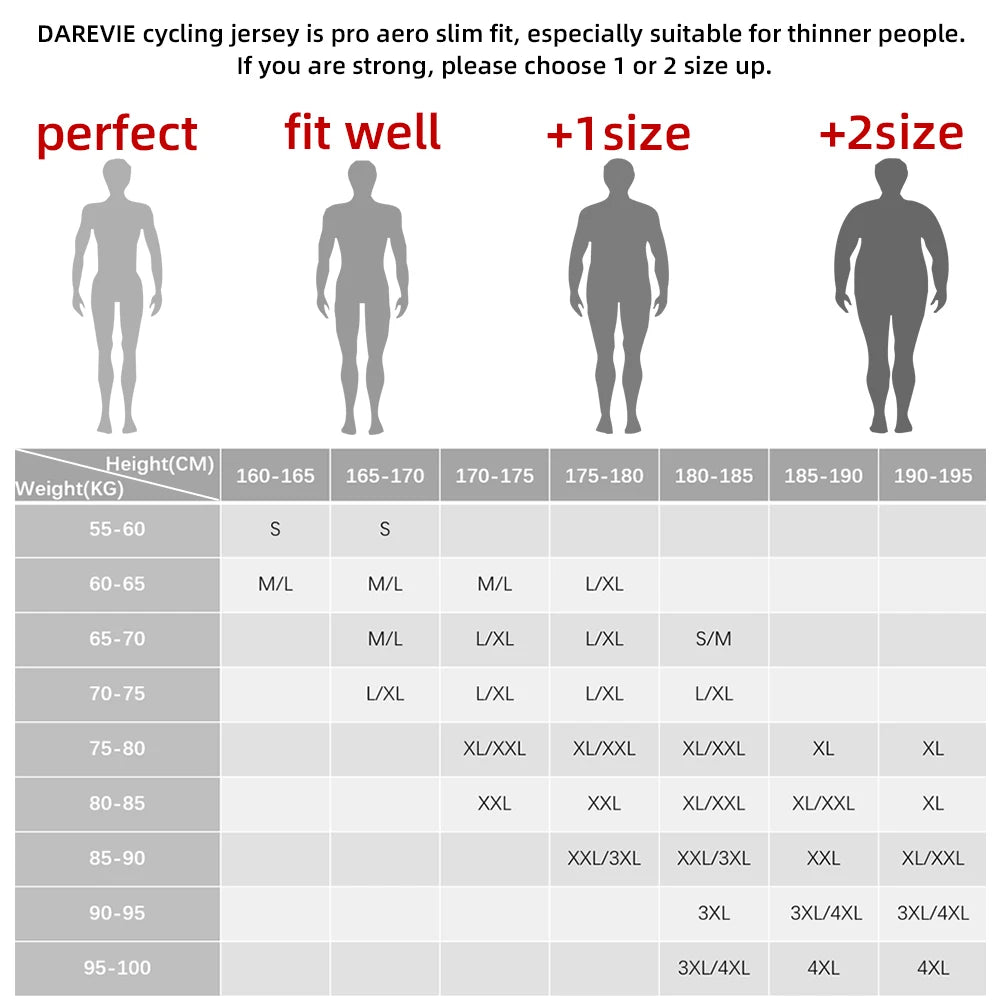 DAREVIE Cycling Jersey Long Sleeve Pro Aero Small Size 3D Bubble Mesh Cycling Jersey Men Women Breathable Man Cycling Maillot