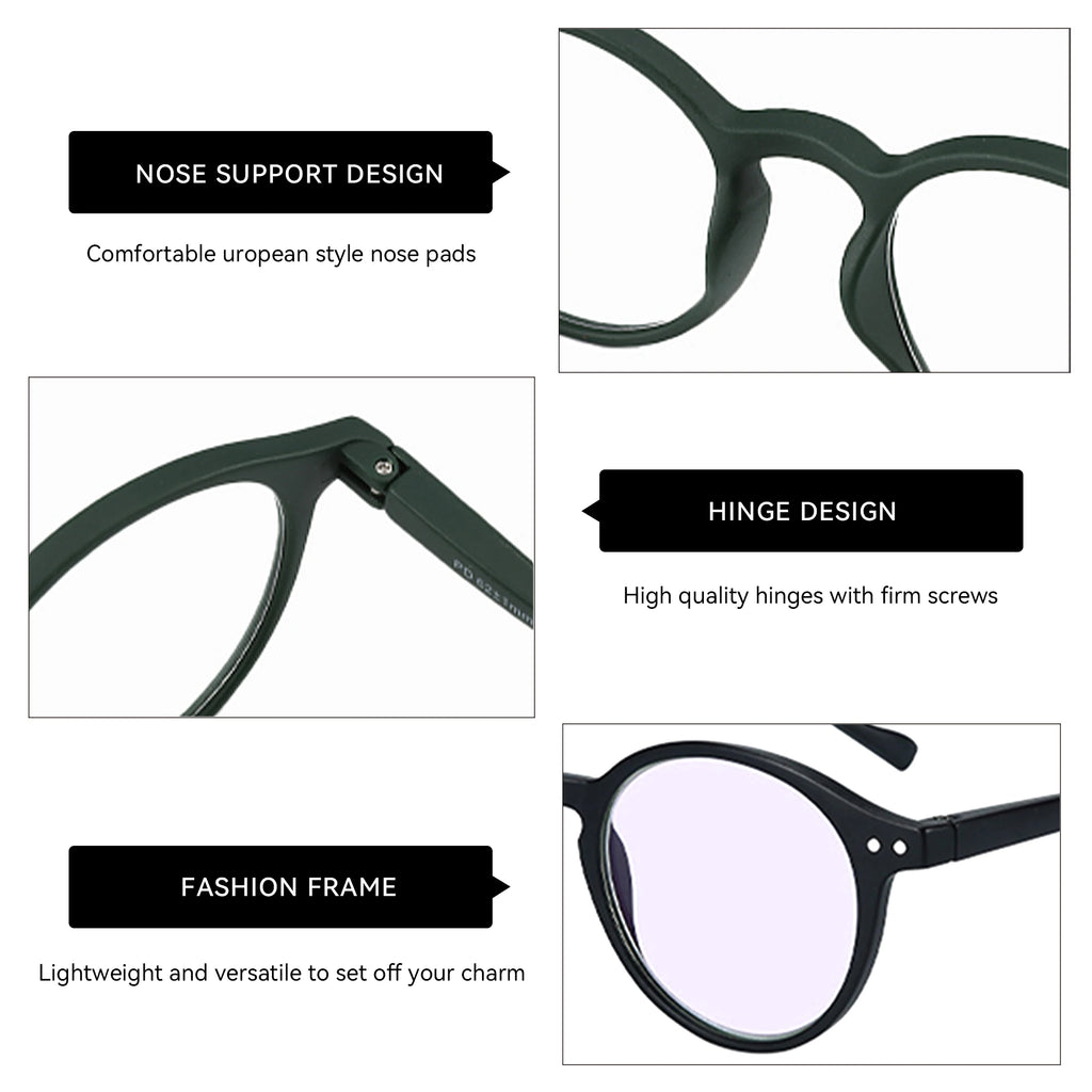 ZENOTTIC 2025 Retro Reading Glasses Anti Blue Light Blocking Readers Fashion Lightweight Eyeglasses Women Men Diopter 0 to 4.0