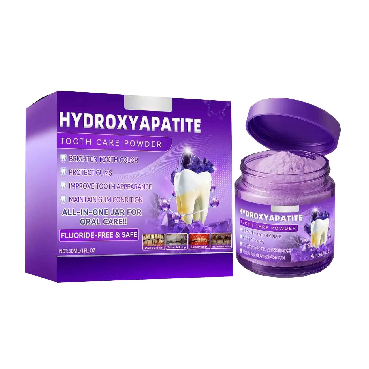 Purple Brightening Powder Enamel-Safe Toothpaste Whitening Powder Strengthen Teeth And Gums Tooth Repair Mineral Powder Gifts