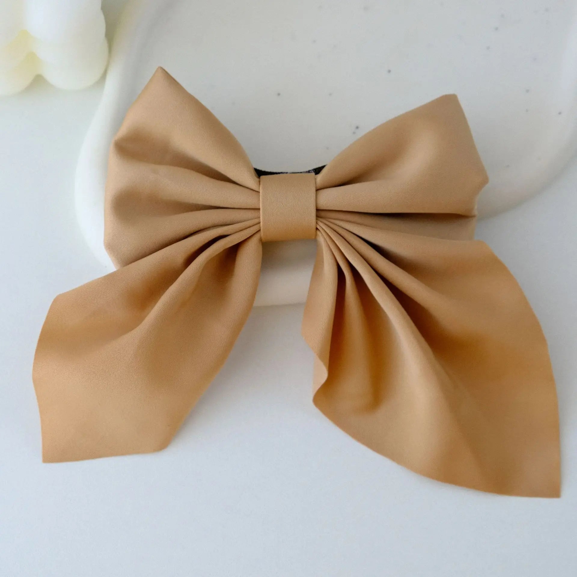 Solid Color Satin Bowknot Hair Clips For Girls Sweet Bow Women Hairpins Butterfly Barrettes Duckbill Clip Kids Hair Accessories