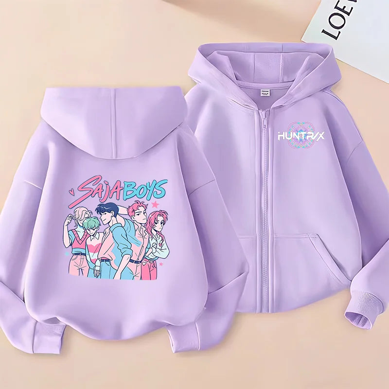 Huntrix Clothing kpop Demon Hunters Hoodie k pop T Shirt Sweatshirt HUNTRX Long Sleeve Jumper Rumi Zoey hoody k-pop Tops Coat