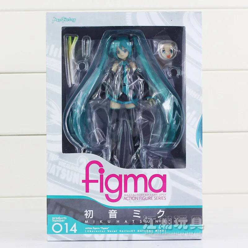 Anime FIGMA Hatsune Miku Action Figures Movable Joints Contain The Props Desktop Decoration Collection PVC Model Toys Kids Gifts