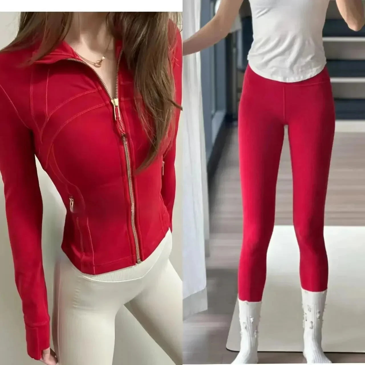 2025 Gold Label Short Sport Jacket Set Women's Yoga Clothes Slimming Fitness Jacket Active Wear Exercise Clothing Female