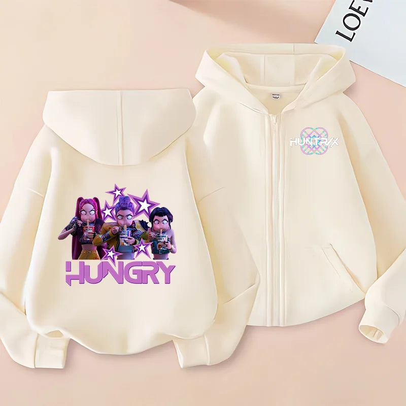 Huntrix Clothing kpop Demon Hunters Hoodie k pop T Shirt Sweatshirt HUNTRX Long Sleeve Jumper Rumi Zoey hoody k-pop Tops Coat
