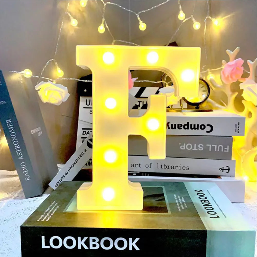 16cm LED Letter Light, Luminous Letter And Number Night Light, Suitable For Home, Bar, Wedding, Birthday Party Decoration