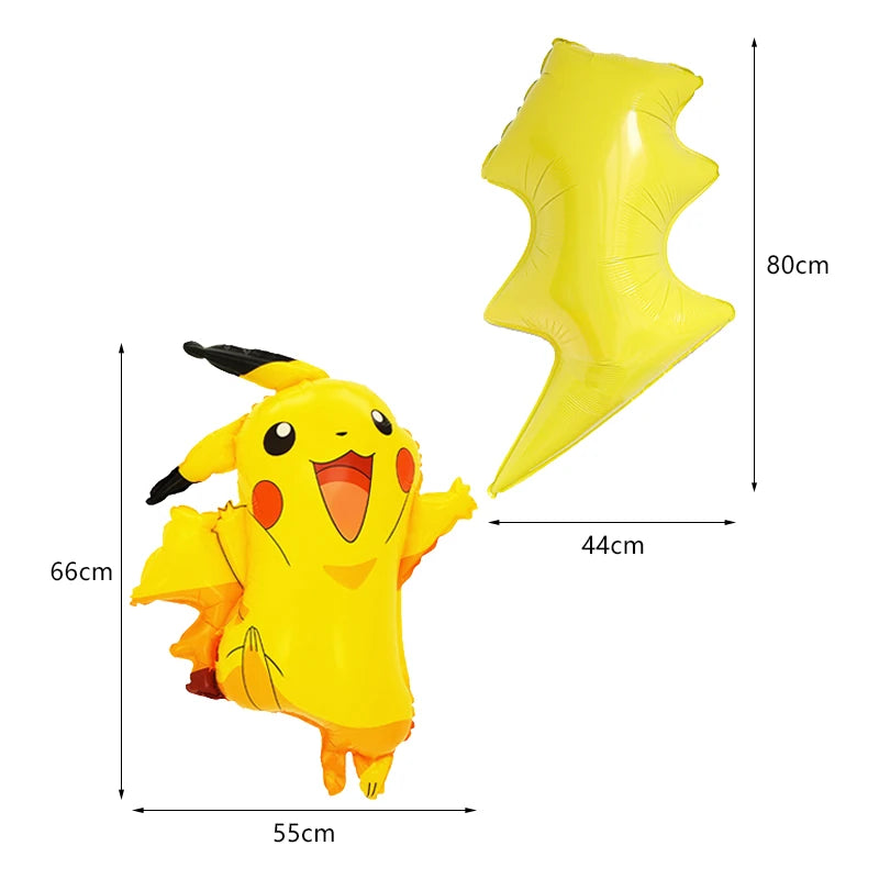 Pokemon Birthday Party Decoration New Pikachu Latex Foil Balloon Kids Disposable Tableware Event Supplies Backdrop Child Gift