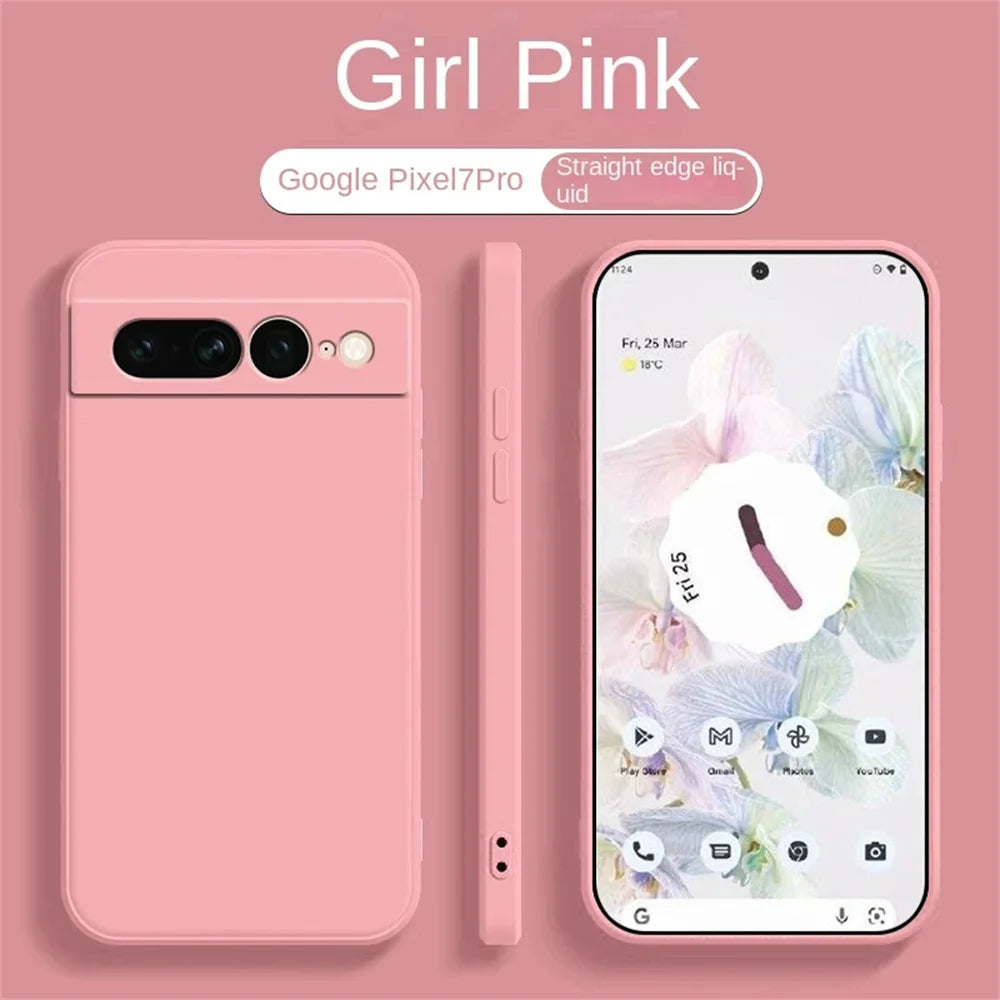 Ultra Slim Liquid Silicone Phone Case For Google Pixel 10 9 8 Pro XL 8A 7 7A 6 6A Wireless Charging Shockproof Protector Cover