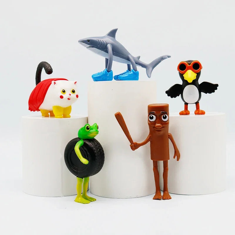 Brainrot Anime Action Figures Tung Tung Tung Sahur Ornaments Figure Funny Meme PVC Toy Model Home Decor Kids Gift