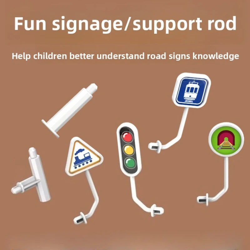 Children Magic Track Train Electric Assembled Building Blocks Magnetic Rail Car Maze Educational Toys for Kids Christmas Gifts