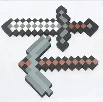 Hot Minecrafte 2pcs/set Design Figure Blue Diamond Sword Soft EVA Foam Action Figure Model Toy Ax Shovel Kits Toy For Fans Gift