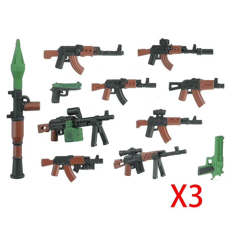 Military Army Figures Building Blocks SWAT Ghost Commando Special Forces Soldier Weapons Gun Hat Shield Belt AK Mini Bricks Toy