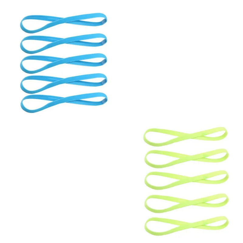 5Pcs Candy Color Women Men Yoga Hair Bands Sports Headband Girls Sport Anti-slip Elastic Rubber Sweatband Football Running